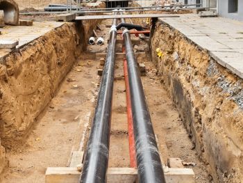 Water, sewer and heating systems, gas fittings